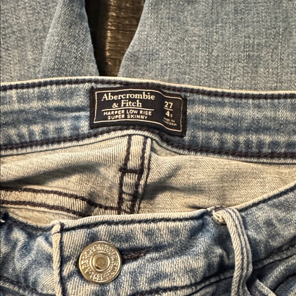 Abercrombie & Fitch Light Blue Straight Leg Jeans - Picture 5 of 5